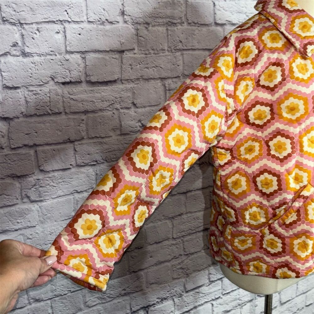 Show Me Your Mumu BOHO Powder Puffed Honeycomb Daisy Bomber Jacket - Picture 11 of 14